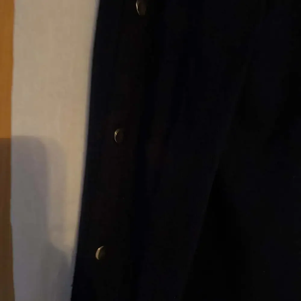 Carmen Marc‎ Valvo Black Long Sleeve Embellished Button Sweater